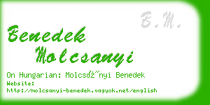 benedek molcsanyi business card